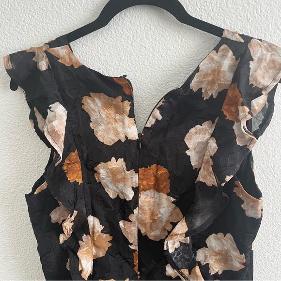 NWT Lulus No Introductions Needed Black Burnout Floral Tiered Maxi Dress LG - Picture 12 of 13